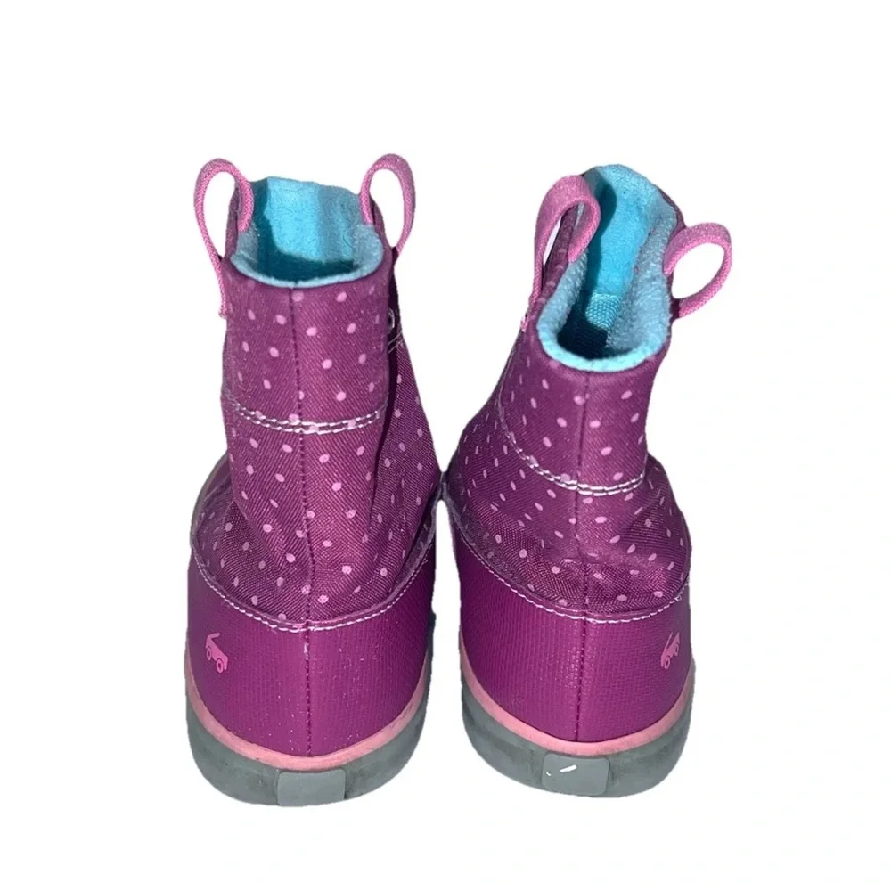 See Kai Run Girls Polka Dot Print Rain Boots Sz 10